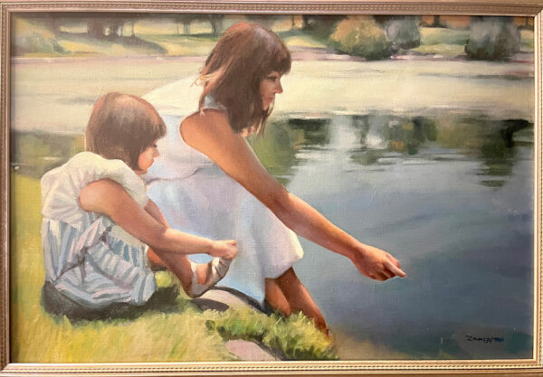 Mother and Child At The Pond