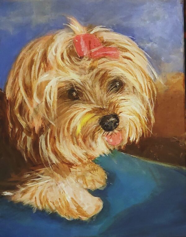 Claire Etienne custom pet portrait of a dog