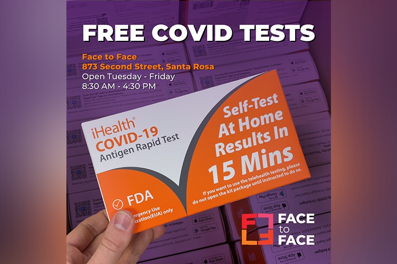 Free Covid-19 Tests at Face to Face
