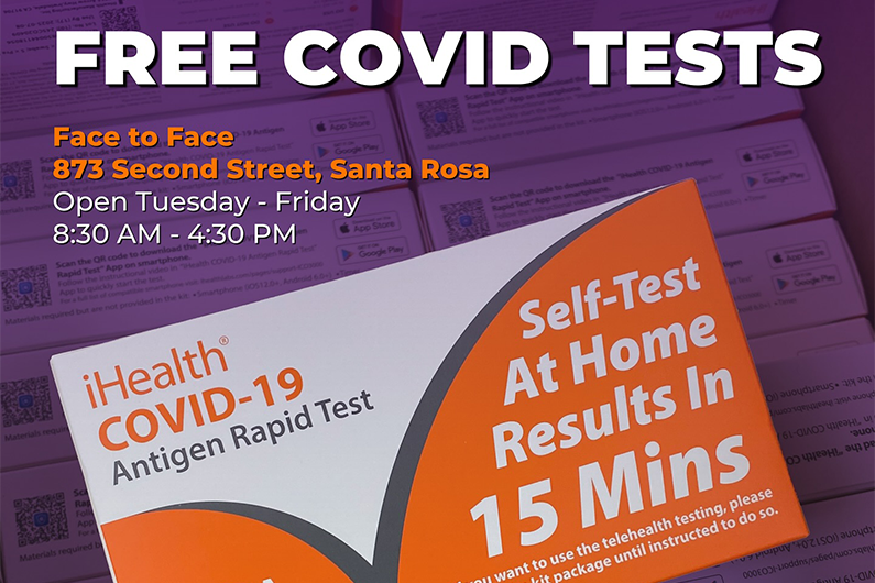 Free Covid-19 Tests at Face to Face