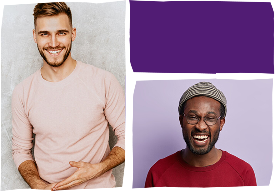 Community panel photos of two men