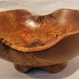 Don Ajello's red oak, lathe turned bowl