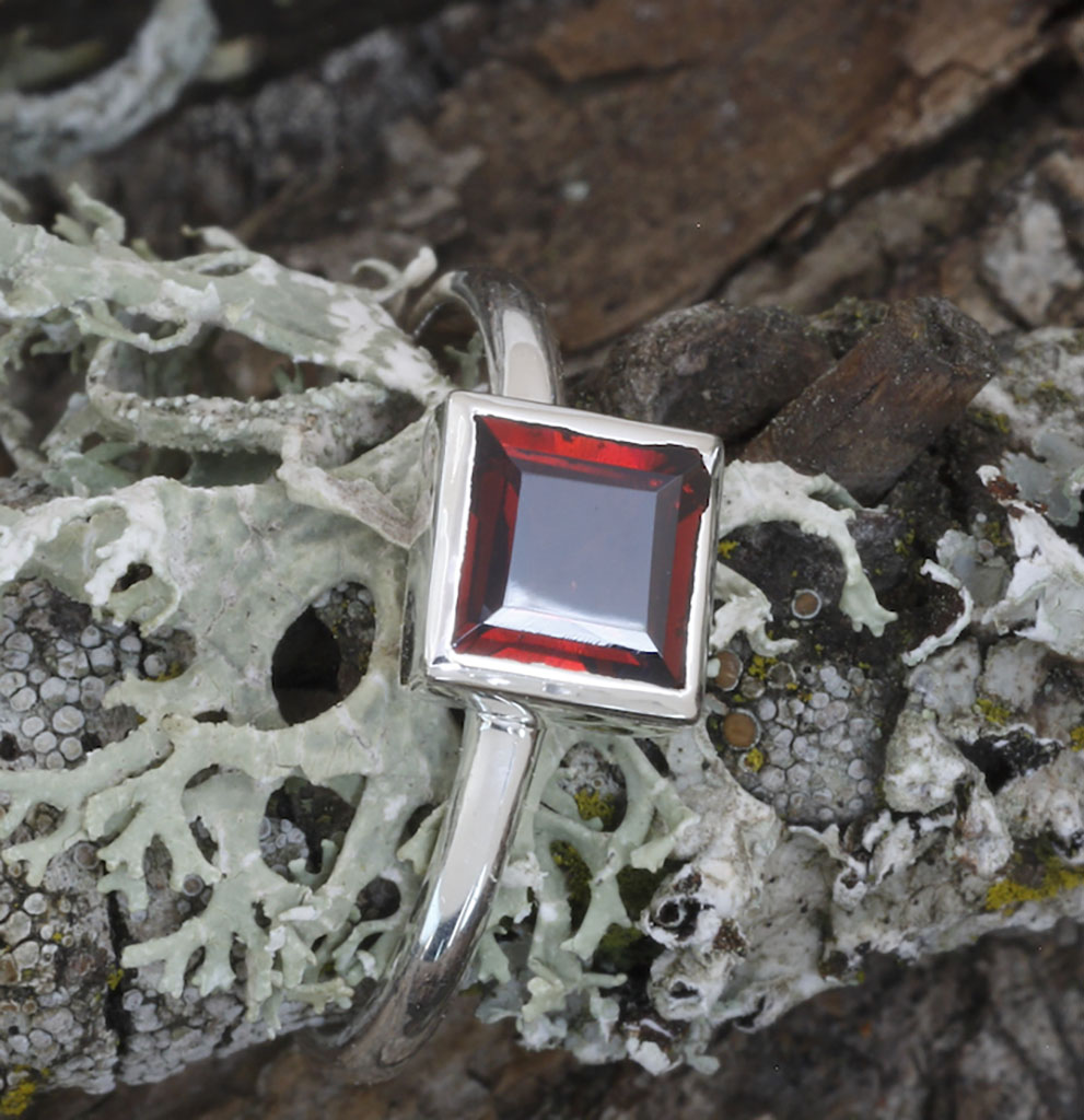 Andrea Pellicani's American Mined™ Garnet and reclaimed sterling silver ring