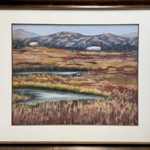 Tamra Sanchez's oil pastel painting of Laguna de Santa Rosa