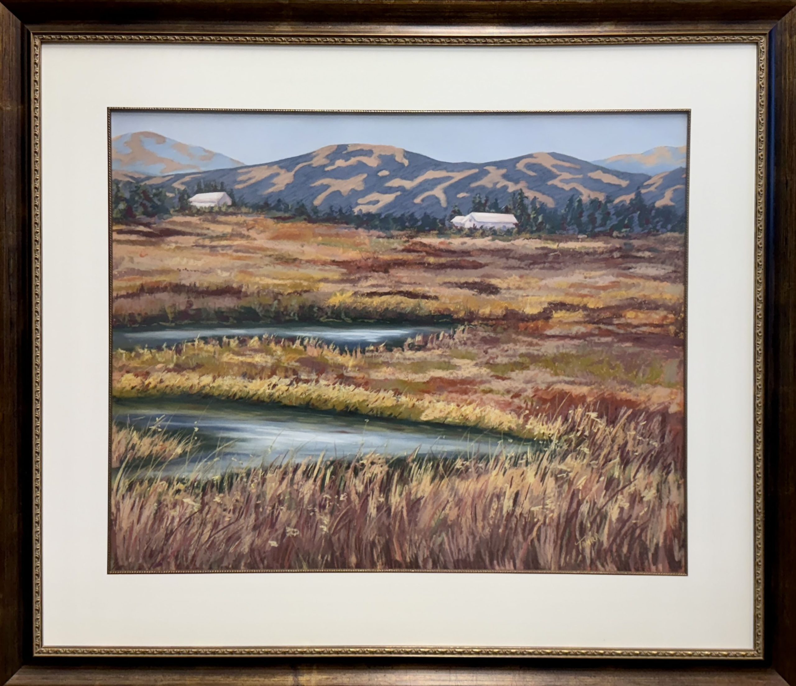 Tamra Sanchez's oil pastel painting of Laguna de Santa Rosa