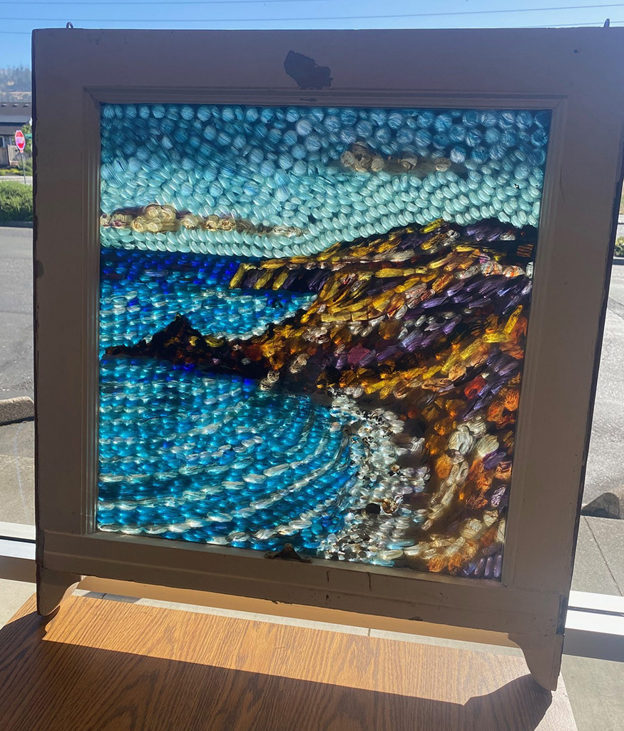 Blake Sherlock's mosaic of painted and sunlit glass